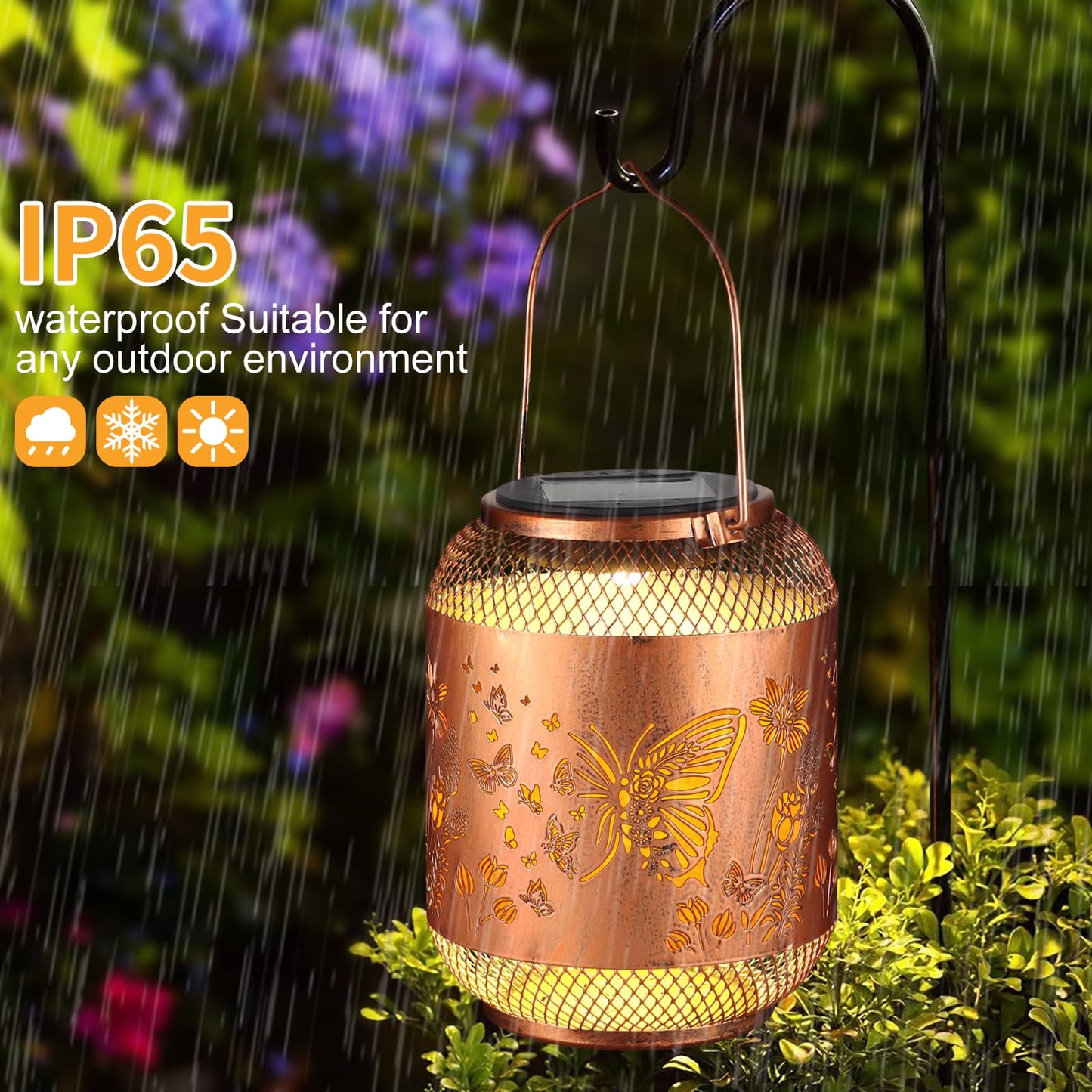 Hummingbird Solar Lanterns Outdoor Hanging Christmas Lantern as Birthdays Gifts for Women Mom Grandma Metal Waterproof Garden Decorative Hummingbird Solar Lights for Yard, Patio, Lawn, Porch, Backyard