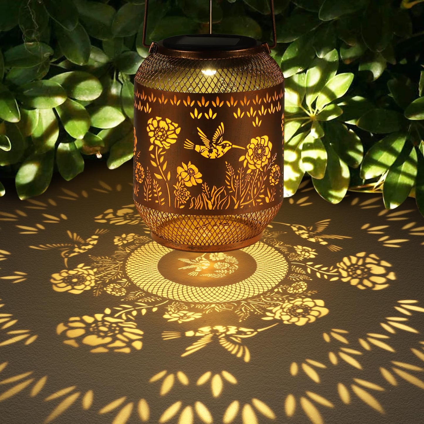 Hummingbird Solar Lanterns Outdoor Hanging Christmas Lantern as Birthdays Gifts for Women Mom Grandma Metal Waterproof Garden Decorative Hummingbird Solar Lights for Yard, Patio, Lawn, Porch, Backyard