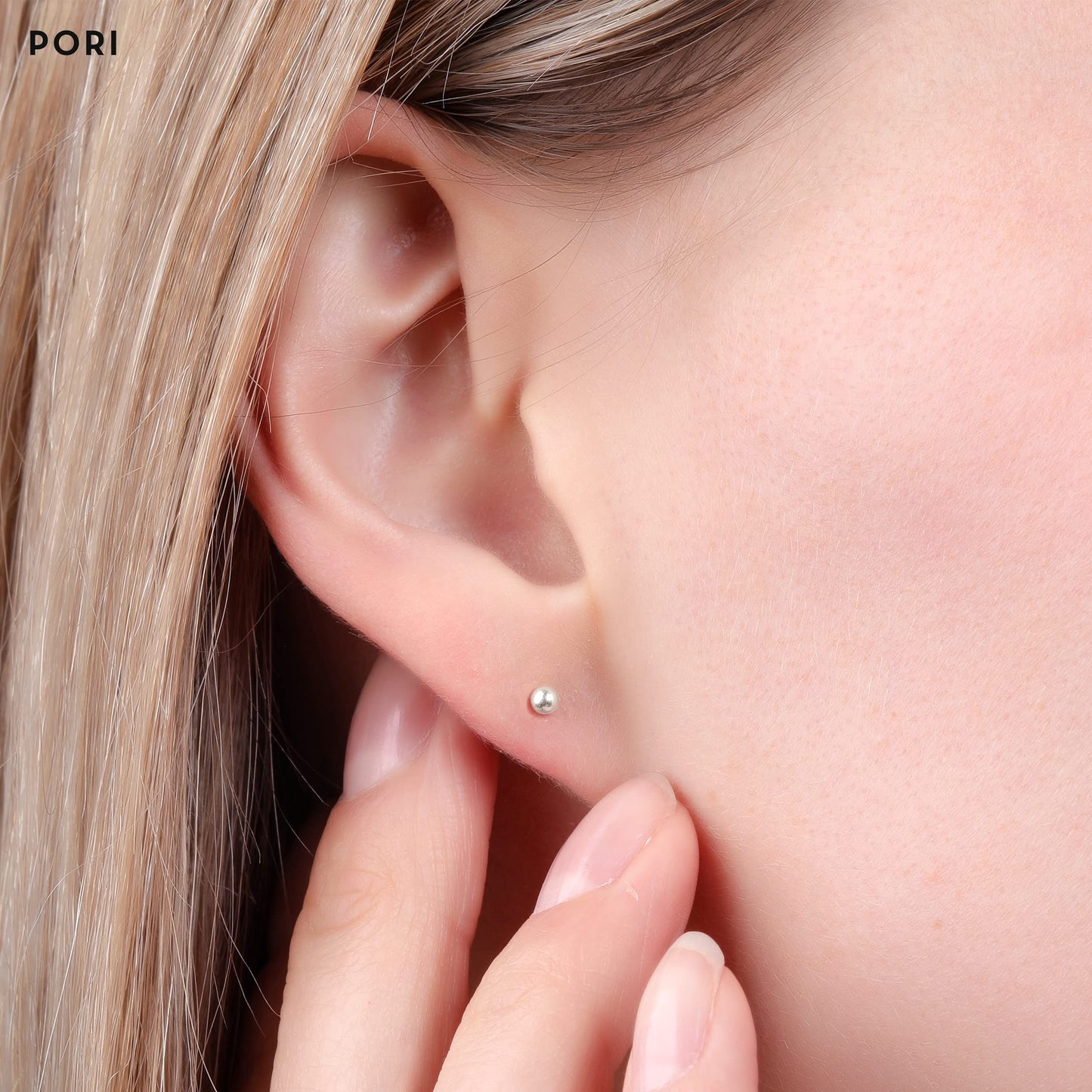 14K Solid Gold Ball Stud Earrings (3-Pair-Pack) 3MM 4MM and 5MM - Choose a Color